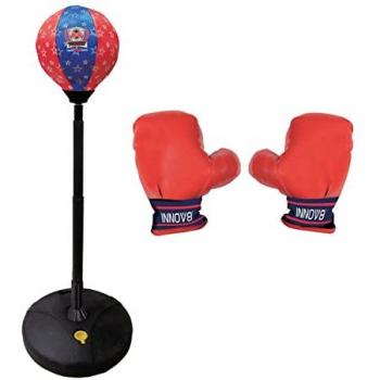 TACHAN - Saco y Guantes de Boxeo Altura Regulable - Guantes Acolchados para amortiguar Golpes - Base Pesada para Mayor Estabilidad - Regulable en Altura 92-111 cm (CPA Toy