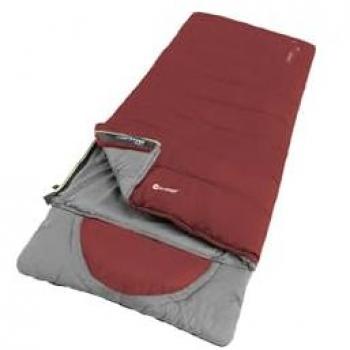 Saco de dormir Outwell Contour Lux Rojo, Cremallera Derecha, -3°C, Adultos Unisex, Talla Única