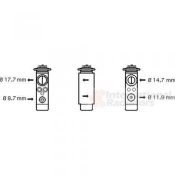 Válvula de expansión de aire acondicionado Van Wezel para Alfa Romeo y Fiat, compatible con modelos 145 (12/1996 - 01/2001)