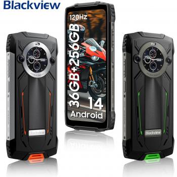 Smartphone Blackview BV8200 Resistente 36GB RAM 256GB ROM Android 14 Pantalla Doble 6.5 50MP Cámara Batería de 8800mAh NFC