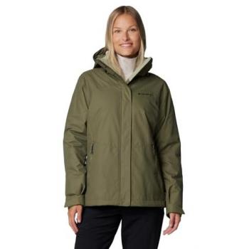 Chaqueta con capucha Columbia Bugaboo III Fleece Interchange verde oliva mujer - S