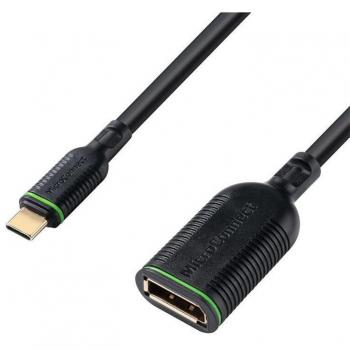 Adaptador USB-C a DisplayPort de 0,2 m en color negro