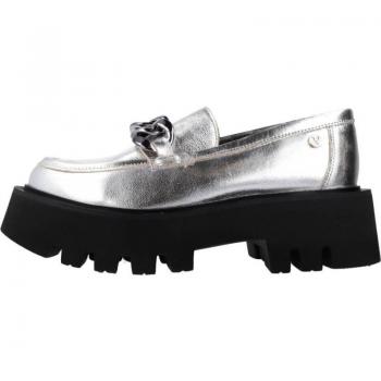 Mocasines Mujer Marca Yellow Modelo Carmen, color plata, diseño elegante y cómodo, suela antideslizante, material de alta calidad