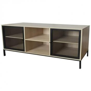 Mueble de TV Urban Living Kosmy 150x40x60 cm Beis y Negro
