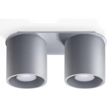 Aplique de Techo LED ORBIS 2 Gris GU10 Doble Foco Aluminio Iluminación Interior
