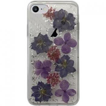 Funda Transparente Flexible Glam Hippie Chic Violeta para iPhone SE (2ª Gen), 6, 6s, 7 y 8