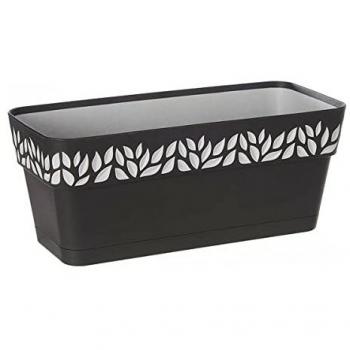Jardinera de balcón Stefanplast Opera Cloe 30 cm Grafito