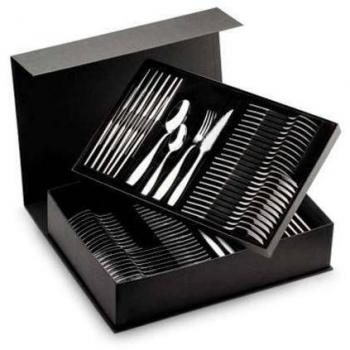 Juego de Cubertería Treviso 75 Piezas, Diseño Elegante, Acero Inoxidable Pulido Brillante, Apto para Lavavajillas