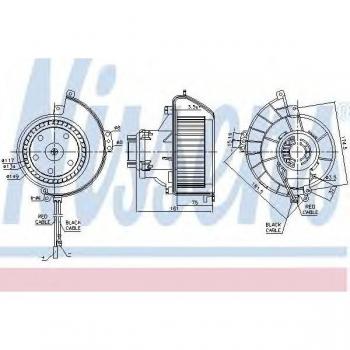 Ventilador interior NISSENS 87188 - Ventilador de aire, compatible con varios modelos de vehículos, diseño compacto, fácil instalación, alto rendimiento, bajo nivel de ruido