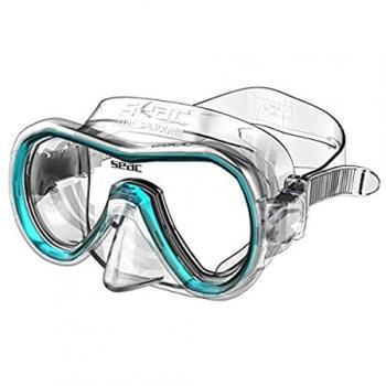 Gafas para Snorkel/Buceo SEAC GIGLIO MD Silicona, máscara de buceo y snorkel para adultos, fabricada en silicona, con diseño ergonómico, visión clara y amplia, fácil