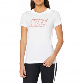 Nike W NSW tee Sport Distort STMT T-Shirt, Mujer, White, XS