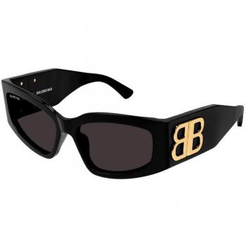 Balenciaga Bb0321S 002 Black Grey Sunglasses, Female, Size: 57 MM