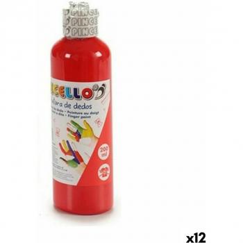 Pintura de Dedos 200 ml Naranja 12 Unidades