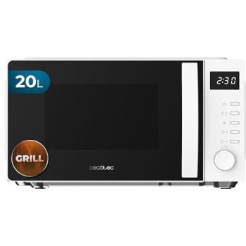 Microondas Cecotec Proclean 5105 Blanco con Grill, 700W, 20L, Tecnología 3DWave, 5 Niveles de Potencia, Temporizador de 30 Minutos