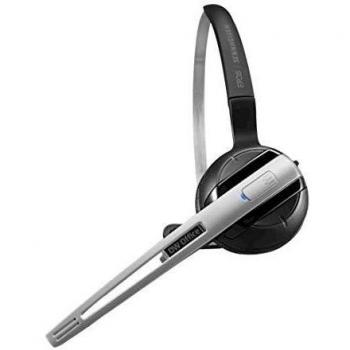 Auricular Inalámbrico DECT EPOS Sennheiser Impact DW 10 HS - Negro y Plata, Headset Convertible para Oficina