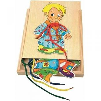 Motorikspiel JUEGO MOTOR HABILIDADES Fädelspiel MADERA BOY Juguetes de madera Kinderland , color/modelo surtido