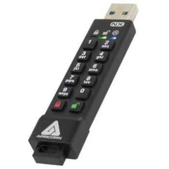 Apricorn 256GB Aegis Secure Key 3NX - USB Flash Drive - 256-Bit Encrypted FIPS 140-2 Level 3 Validated Secure USB 3.0 Flash Drive (ASK3-NX-256