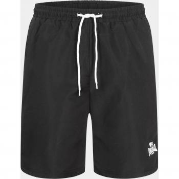 Lonsdale Balchrick Men's Beach Shorts - Regular Fit, Black/White, XL