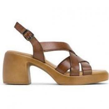 Sandalias de Piel Hada marrón -Altura tacón 7cm