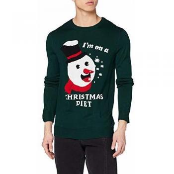 JACK & JONES JORCRUMBLE Knit Crew Neck Jersey, Verde
