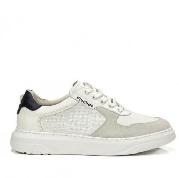 Zapatillas Casual de Hombre Fluchos Boston F1970 Hielo, Talla 43, Color Blanco