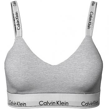 Sujetador Calvin Klein Modern Cotton Bralette para mujer, gris, con tirantes ajustables y copas preformadas, talla M
