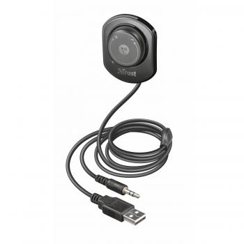 Trust Urban Lega - Receptor de música y kit manos libres Bluetooth para coche , color negro