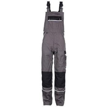 TMG® - Mono de trabajo para hombre - Resistente con pechera y rodilleras - Gris