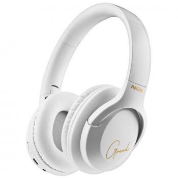 NGS Artica Greed Auriculares Inalámbricos Bluetooth con Micrófono y Estuche de Carga - Blanco
