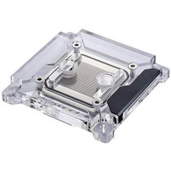 Phanteks Glacier C360i - Bloque de agua para CPU Intel 2011-3 y 115x, cubierta acrílica, iluminación LED Digital-RGB, cubierta cromada y negra.
