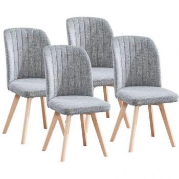 Pack de 4 sillas Lane Gris 92x46x55 cm
