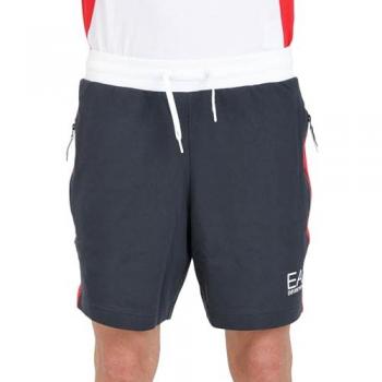Short básico de cordón marino EA7 para hombre, Emporio Armani EA7 Colour Block Shorts, Short EA7 Emporio Armani 3DPS58-PJLIZ-1578