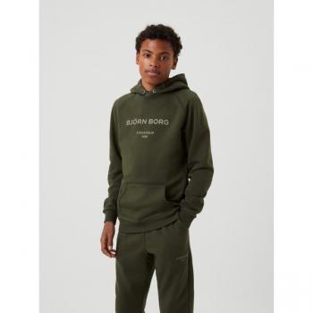 Björn Borg Borg Logo Hoodie Green, 122-128