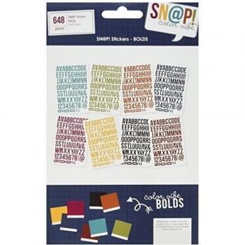 Simple Stories Snap Bolds Color Vibe Stickers 4-inch x 6-inch Sheets-Letters