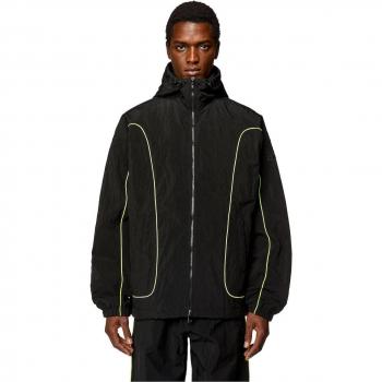 Chaqueta de hombre Diesel con capucha en negro