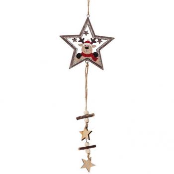 Colgante de Estrellas de Madera de 33 cms