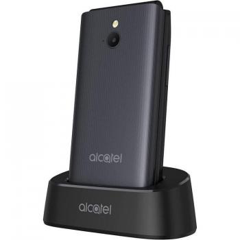 Alcatel 3082X 4G Teléfono Móvil con Tapa, Pantalla de 2.4 Pulgadas, Gris Metálico Oscuro, Memoria ROM de 128MB, RAM de 64