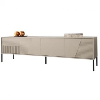 Mueble TV Merced L100 Cachemira 190x53x40cm con sistema de apertura push to open y patas de metal