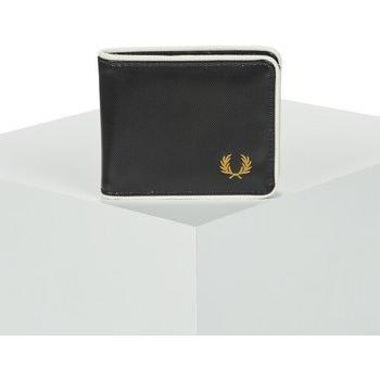 Cartera Fred Perry Negra Coated Poly Billfold Wallet - Cartera de hombre lisa con logo