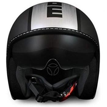 Momo Design Blade - Casco Jet Negro Mate y Satinado Talla XL