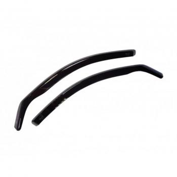 Deflector de viento HEKO 25383 (2 pcs) Frontal, deflectores de aire para automóvil, diseño específico para mejorar la aerodinámica y reducir el ruido del viento, fácil instalación sin necesidad de perforación, fabricados en