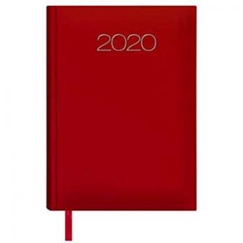DOHE Agenda Lisboa - Agenda Anual Día por Página - Sábado y Domingo en la misma Página - Medidas 14 x 20 cm - 336 páginas - Color Rojo