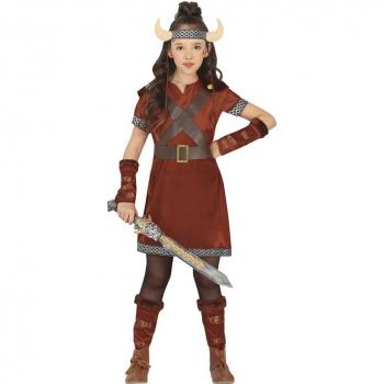 Disfraz de Guerrera Nórdica Vikinga para niña