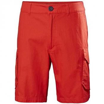 Helly Hansen Pantalones Cortos Cargo Bermuda para Hombre, 222 Alert Red, Talla 32