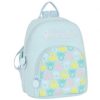 Mini Mochila Benetton 'Fantasy' 25x30x13 cm con Bolsillo Frontal - Safta