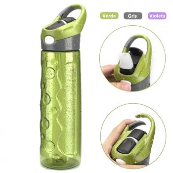Mountop Deporte Botella de Agua con Pajita - 700ml - Cómoda para Beber - SIN BPA, Exelente para Gimnasio, Excursión, Senderismo, Portátil & Anti-derrama - Verde