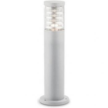 Bolardo jardín Tronco Aluminio blanco 1 bombilla 40,5cm IP54 E27