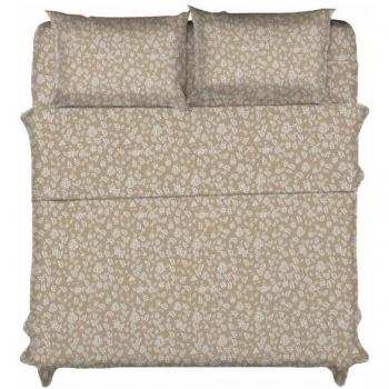 4-Piece Floral Microfiber Sheet Set, Deep Pocket, Ultra-Soft Bedding - Full Size, Taupe