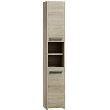 Torre de baño Hucoco Pisa 30 - Mobiliario de baño 30x30x170 cm - Almacenamiento y organización para baño