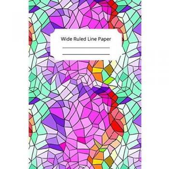 Stained glass art inspirational motivational and spiritual theme wide ruled line paper 5